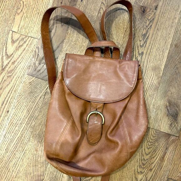 Vintage Coach 4134 Soho Bantam British Tan Leather Backpack Brown Buckle - Picture 2 of 11